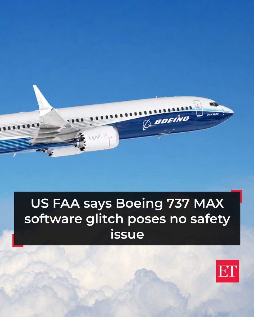 Boeing finds a glitch but the FAA says keep flying | The Federal Aviation Administration said that a panel of experts had determined a software glitch in some Boeing 737 MAX flight computers pose no safety concern, clearing the way for approval of a larger version of the https://t.co/iQayhjRe8i