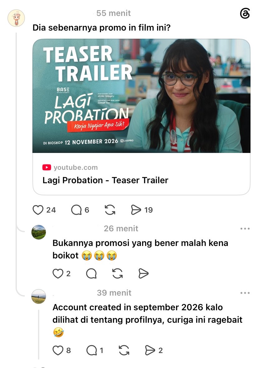sehyrui's tweet photo. HAH jadi ini tuh cuma UGC / promosi film ini?

kalo iya parah sih marketingnya GAK BANGET ‼️ https://t.co/EUNFkUO7wh