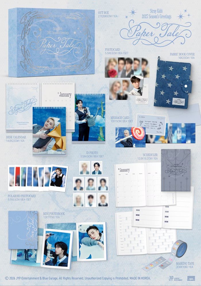 shoyoskz's tweet photo. Qoo10 store post about the sales of jyp groups season’s greetings and leaked their inclusions blur preview….

season’s greetings 2027 blur preview inclusions https://t.co/yxx7gjqhep