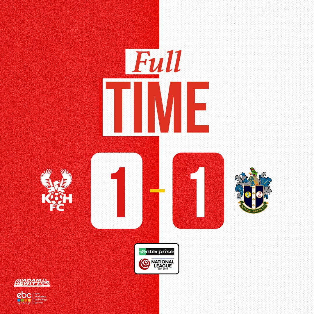 khfcofficial's tweet photo. FT

Thanks for your support today 

🦅1-1🟡 #Harriers https://t.co/WvDN7NKXn3