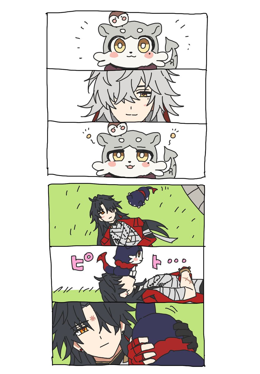 pan_11088's tweet photo. キメラと本人 https://t.co/GnnoVZRA0o