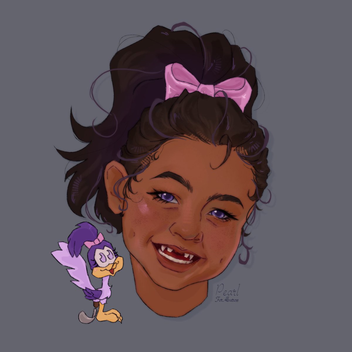 sackofbats's tweet photo. Friend of mine drew human Lentil!!!😭😭😭 

PLS go follow her, she’s not on twt but her @ is pearlforalbatross on insta TT and I think tumblr too!!! She gave me permission to share it here so y’all could see the baby<3 https://t.co/zDJoynBRnO