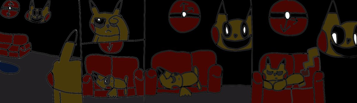 Manman01022004's tweet photo. It was 12am midnight, Pikachu was really sleepy he was going back upstairs to his bedroom but decided to go the basement with the lights off. He had the balls to do so as if he didn't give a frick about it. https://t.co/H3KpcPDg8h