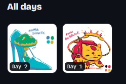 kodaolio's tweet photo. Today's prompt
Working on a feed to scroll down to view your history. Also as smaller icons too https://t.co/WCMVz71jSY