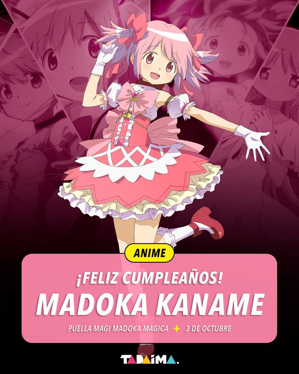 TadaimaMx's tweet photo. 🎉¡Feliz cumpleaños Madoka Kaname!🎊

Ella marcó un antes y un después en el mundo del anime, reescribiendo las bases del universo de las chicas mágicas. https://t.co/IyYRbfUhPr
