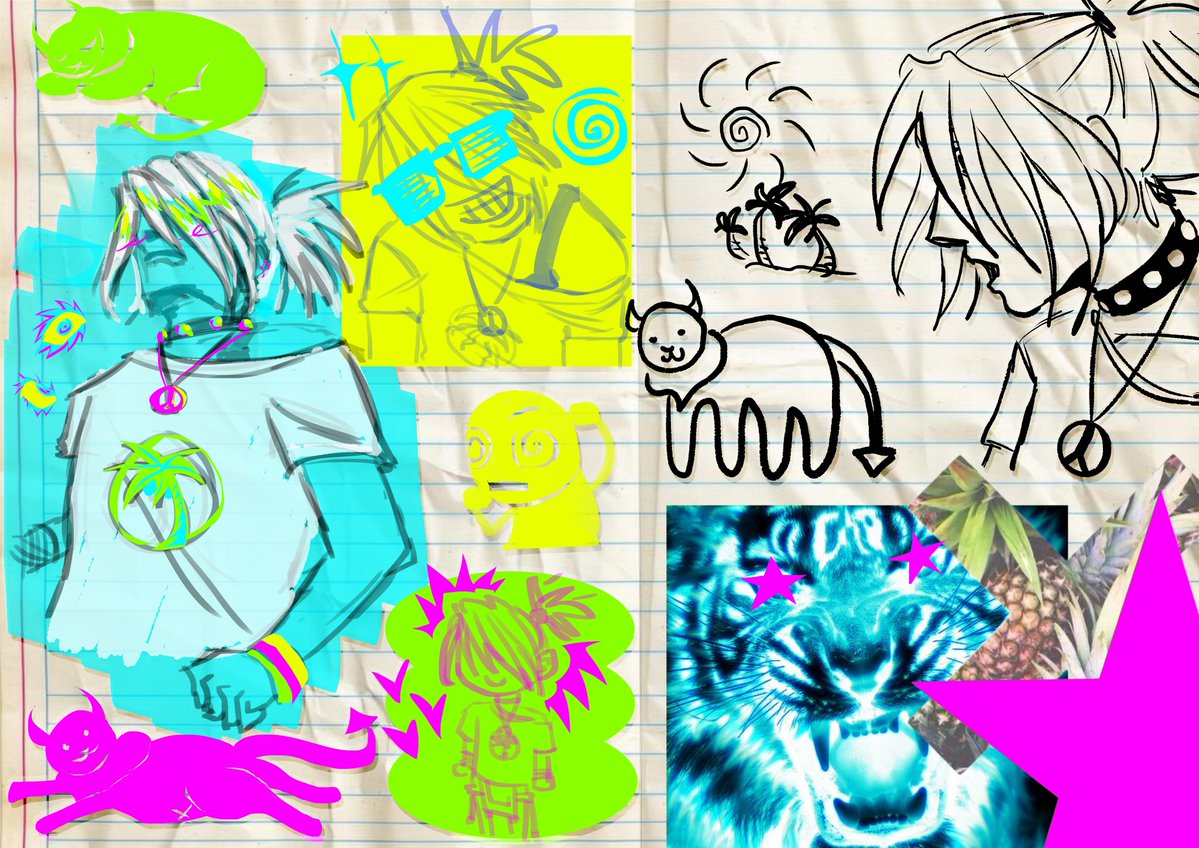 iknowmooose's tweet photo. i like using highlighter colours #neon #tungtungsahur #ILOVEMYLIFE https://t.co/RdglsXQOH6