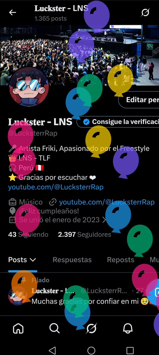 LucksterrRap's tweet photo. 21 Globitos 🎈

Gracias por tanto cariño, respeto y amor a mi como persona y artista, no podría esrar mas agradecido con todos aquí, las cosas buenas son lo único que me estoy quedando al final del dia, los adoro mucho 🎂❤️ https://t.co/0awapovkL1