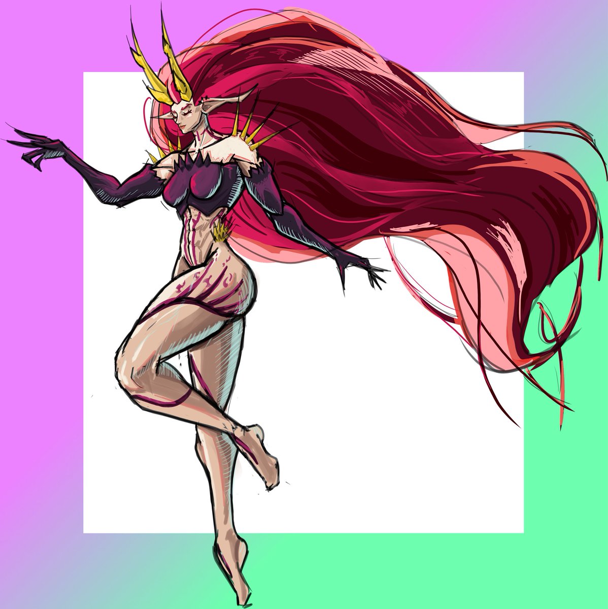 Invarkul's tweet photo. My art is mid AND the algorithm ignores me (Jeydie is the character btw) https://t.co/6H5YcdcPuk
