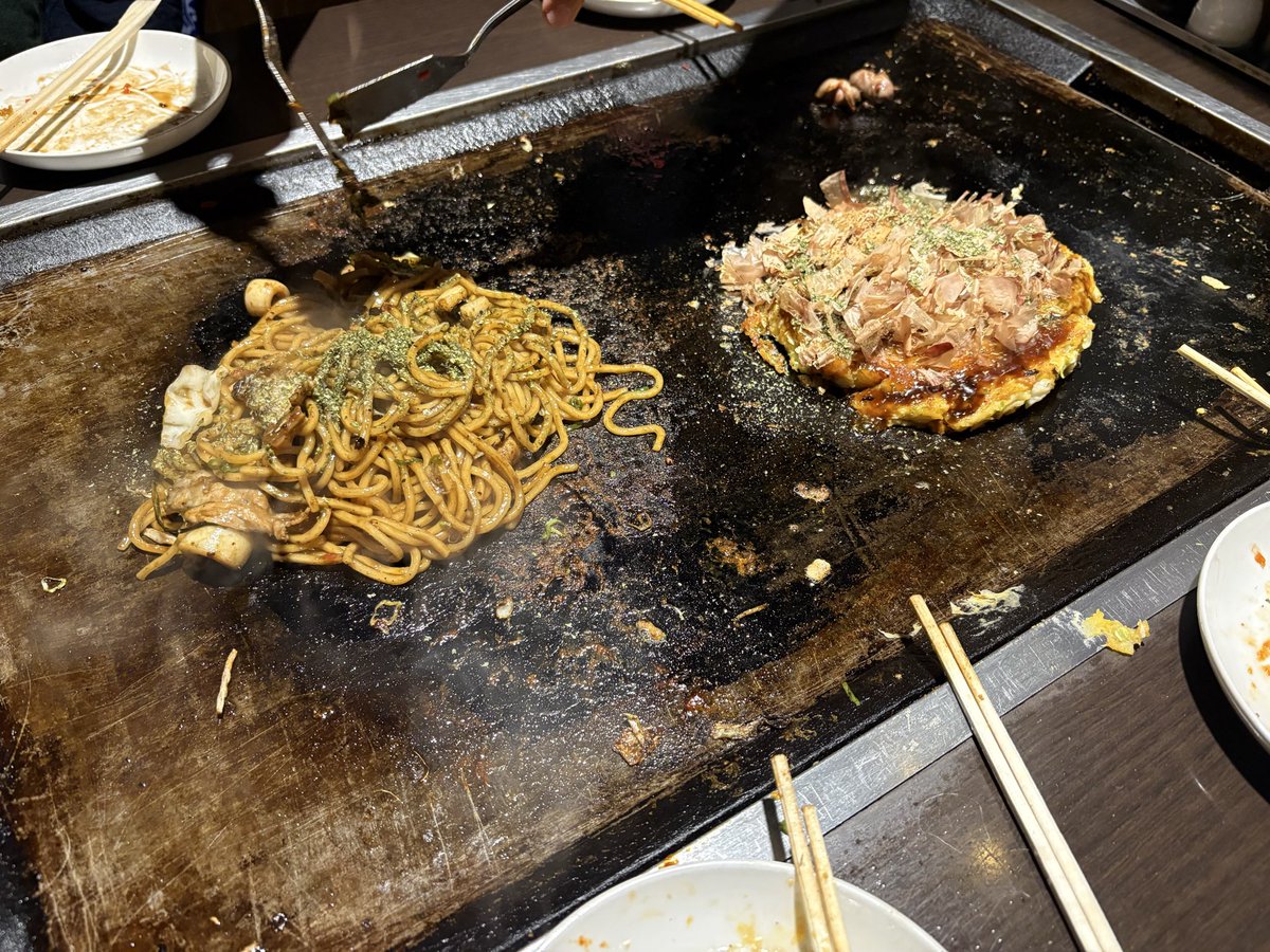 kchan_SMGK's tweet photo. 夜ご飯はお好み焼きにもんじゃ食べた！

最っ高でした https://t.co/VHNgENdMtE