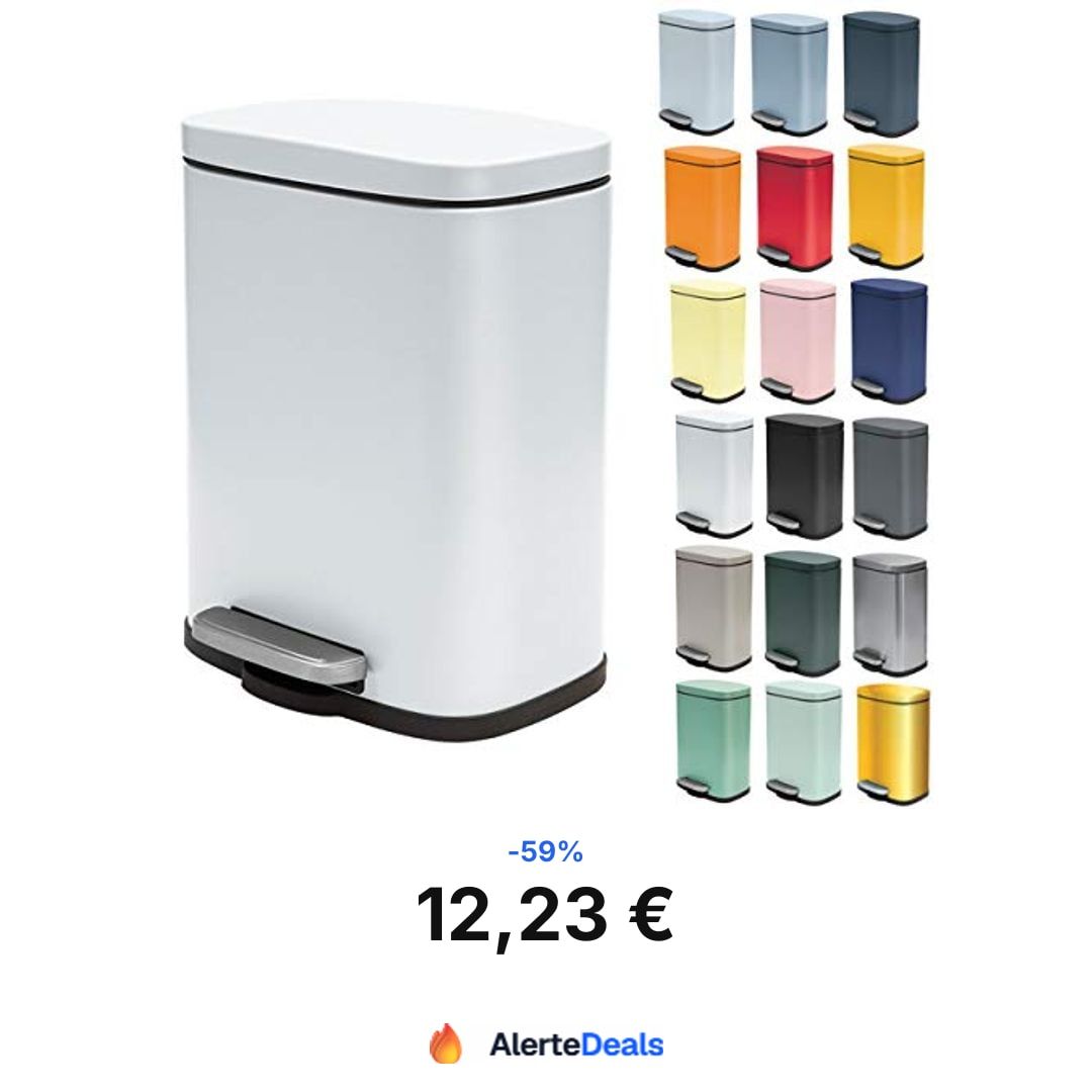 AlerteDeals's tweet photo. Promo Amazon :
12,23€ au lieu de 29,95€ (-59%)
Poubelle de salle de bain Spirella Akira 5L en acier inoxydable blanc mat avec fermeture silencieuse et revêtement anti-traces 🗑️
Lien en 1re réponse 👇
#publicité #bonsplans #amazon https://t.co/hwB5eKEpEu