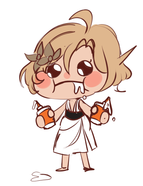 Gedehamster95's tweet photo. sometimes i force @_Oriigirii_ to draw my characters eating glue https://t.co/l4BAeqzSpb