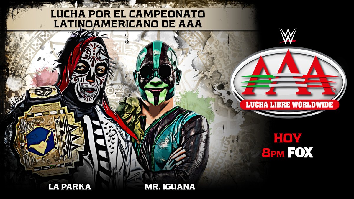 luchalibreaaa's tweet photo. Lucha por el Campeonato Latinoamericano AAA. La celebración de El Grande Americano. El mensaje de Dominik Mysterio, Dorian y Omos

HOY #AAAenFOX 8pm EN VIVO por Fox y Fox One https://t.co/0xjRS3PWsi