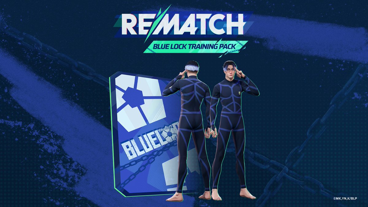 PlayRematch's tweet photo. Uniform, custom Player Card, Victory Mood. All set for your Blue Lock training. 

Put your all on the line. Let's go ⬟ https://t.co/yiGNqSaDAt