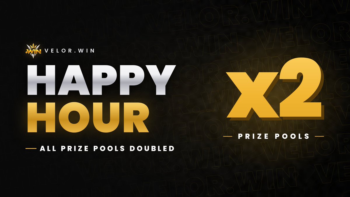 VelorWin's tweet photo. ⚡ HAPPY HOUR IS LIVE ⚡

All prize pools are doubled on https://t.co/rqM0dwU8a3 💰

Get your reps in before FNCS and every win counts x2.💸

From 18:00 to 19:00 CEST
Play now 👇
https://t.co/rqM0dwU8a3 https://t.co/WQ96FnUBa5