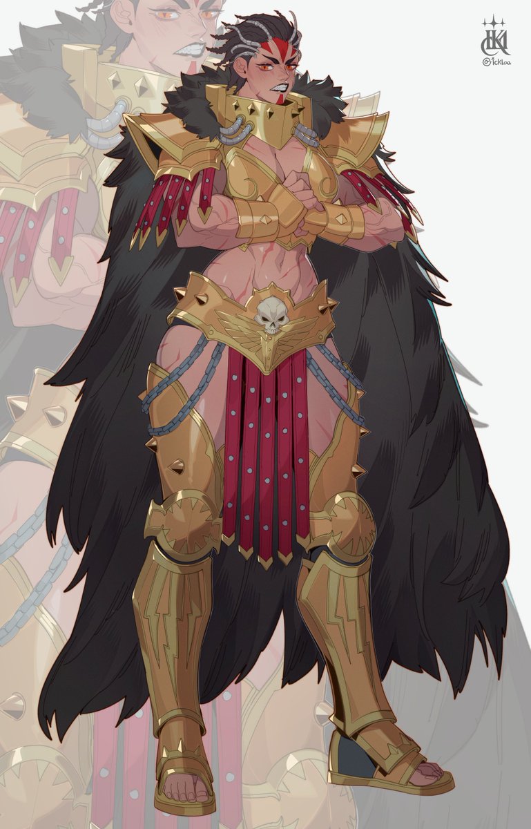 Icklaa's tweet photo. Angron genderband fanart Commission by @theimperialsaintreferences by Cnmbwjx3 If you're interested in a commission check out my vgen^^
 https://t.co/um3UIb3puD
 #angron40k #warhammer40k #worldeaters #timelapse #characterdesignart #vgen https://t.co/pehQ09kGub