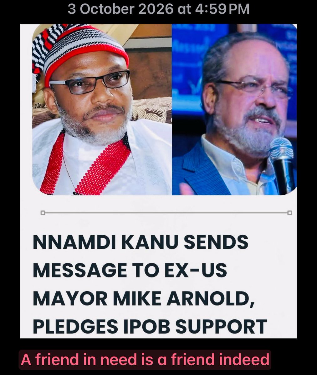 AloyEjimakor's tweet photo. An attack on Mike Arnold is an attack on MAZI NNAMDI KANU, and Nigerian Christians. Enough said. https://t.co/nWsOwlulSQ