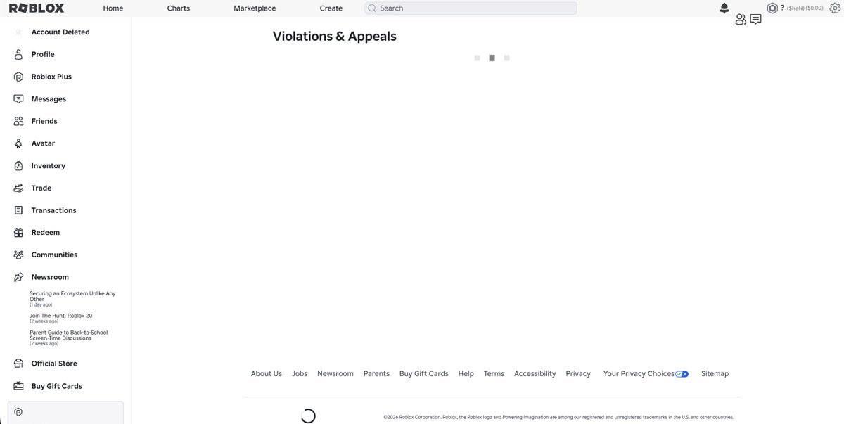 joyloe12's tweet photo. Roblox has been blacklisting me! I'm not able to view my BAN page, Violations &amp; Appeals page, etc.
This has been happening for over 2 months, why?
This only happens to THIS account, no matter what device I log in on, wifi, out of state devices, different HWID, etc.
@Roblox https://t.co/HrI1GOO9e2