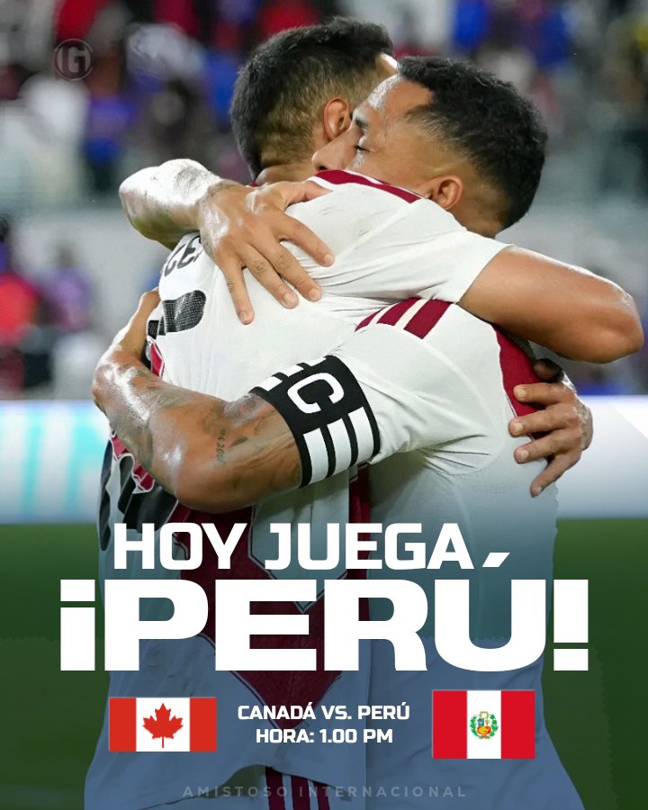 gilmer_oficial's tweet photo. ¡𝙃𝙊𝙔 𝙅𝙐𝙀𝙂𝘼 𝙋𝙀𝙍𝙐! 🔴⚪🔴

🆚 🇨🇦 Canadá
⏱️ 1:00 p.m.
🏟 Saputo Stadium
🫂 Amistoso Internacional

#Perú #AmistosoInternacional https://t.co/Af4sLyMf0g