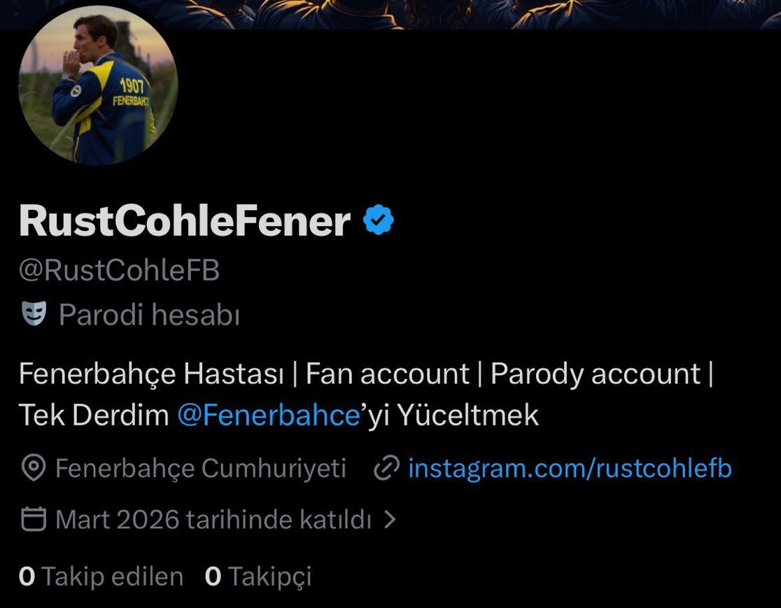 RustCohleFener's tweet photo. Arkadaşlar merhaba, ben @RustCohleFB galatasaraylılar yüzünden hesabım askıya alınmıştı. Hesabım açılana kadar bu hesaptayım. Beni tanıyan ve gören dostlar, sizden ricam fav, RT ve ment atıp takip eder misiniz?💙💛 https://t.co/0ukJj4uxQ0