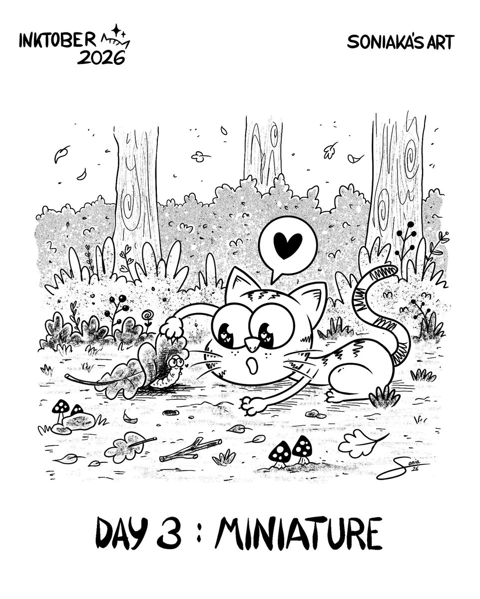 soniakasart's tweet photo. Inktober Day 3: MINIATURE
.
#SoniakasArt #moniOJOtes #inktober #inktoberday3 #inktoberminiature #inktober2026miniature #inktober2026 #inktoberchallenge #inktoberprompts #inkwork #inkdrawings #inktoberlist #dailysketch #dailydoodle @inktober https://t.co/1X9h1ipJCj