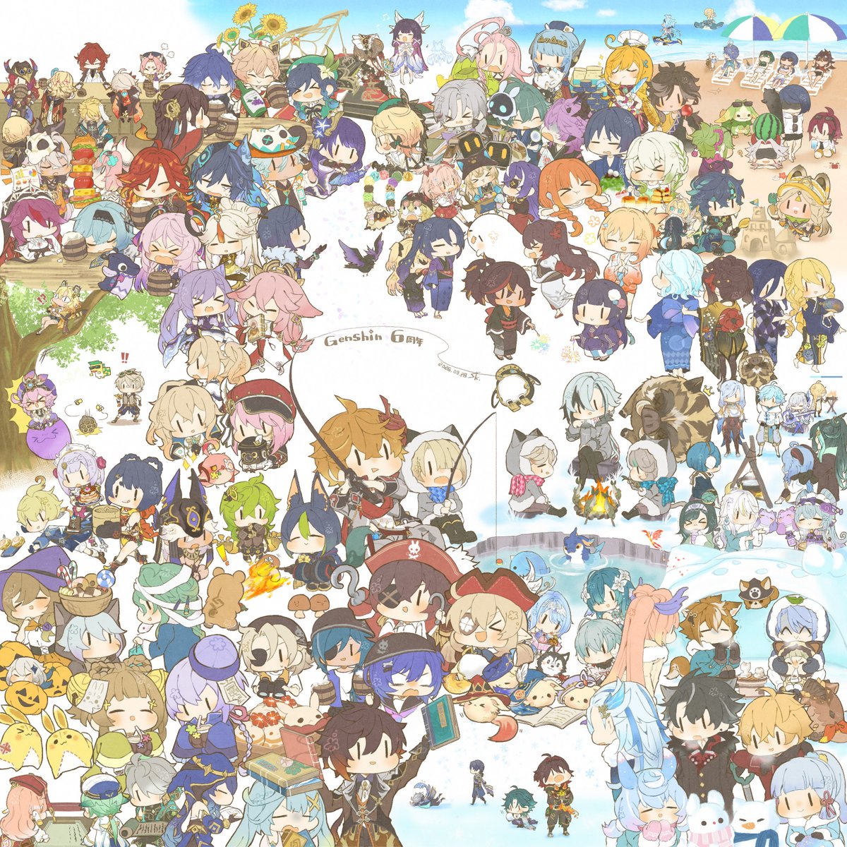 sO1tpepper's tweet photo. 遅ればせながら原神６周年おめでとうございます✨ https://t.co/qEK1VoN3tx
