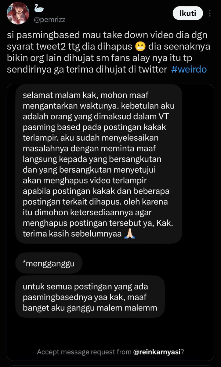 Ars_phile's tweet photo. PASMING BASED AKA AHMAD DEKATAMA PUTRA ZAMAN atau @.pasmingbased/deka
-S1 FH UI
-AWARDEE LPDP LAWS DI COLUMBIA UNIV

PELAKU POWER ABUSE DAN ENABLER DOXING pd orang yg bertanya "who tf is bro" ke pasmingpuh

alasan terkenal: SUKA BUAT DJ VIRAL TIKTOK😂. 

S2 LAW TPI POWER ABUSE😂 https://t.co/H9wRS19RJb
