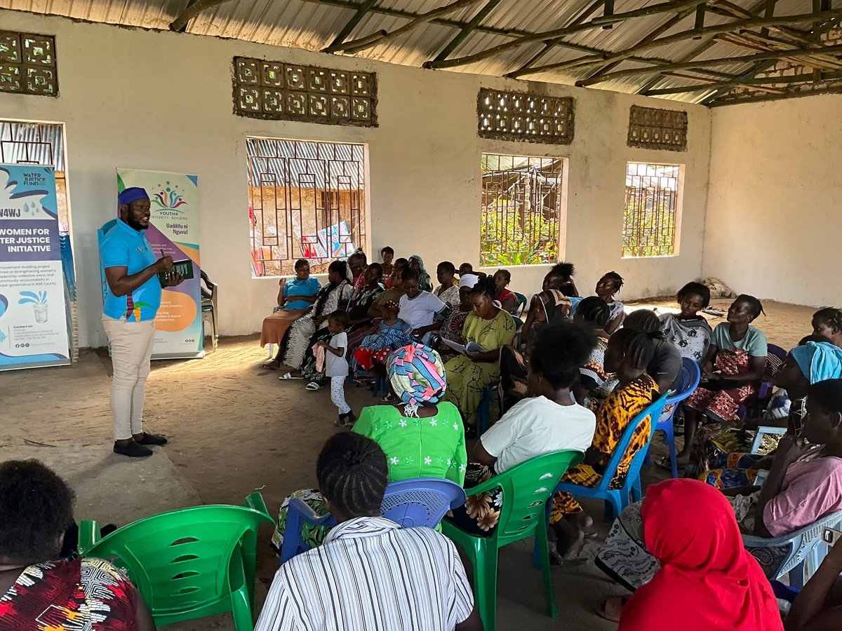 ForIntegrityOrg's tweet photo. 📍What happens when women stop waiting for someone else to speak for them?

They ask questions. They seek answers. They engage the institutions responsible. They organize. And they begin to shape the decisions that affect their lives. Through the Women Healing Circles under the Kilifi Women for Water Justice Initiative (#KW4WJ), women are creating spaces to speak openly about water insecurity, understand their rights, examine how water services are governed, and engage duty bearers on the issues affecting their communities. Because women are not merely recipients of water services. They are rights holders, community leaders and powerful actors in advancing water justice. And when women have the knowledge, confidence and space to participate, community concerns can become evidence, evidence can become dialogue, and dialogue can become action.

💧 Women’s voices. Community action. Water justice.
Supported by @wateraidnl through #WaterJusticeFund
@KilifiCountyGov @DOHKilifi @MawascoLtd @AU_ECOSOCC @KIMAWASCO 
#WaterWithIntegrity #KW4WJ #WaterJustice #WomenForWaterJustice #CommunityAccountability #WaterIsARight