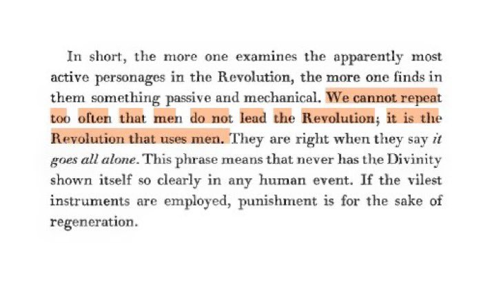 Ne_pas_couvrir's tweet photo. “We cannot repeat too often that men do not lead the Revolution; it is the Revolution that uses men.”
—Joseph de Maistre, Considerations on France (1796)