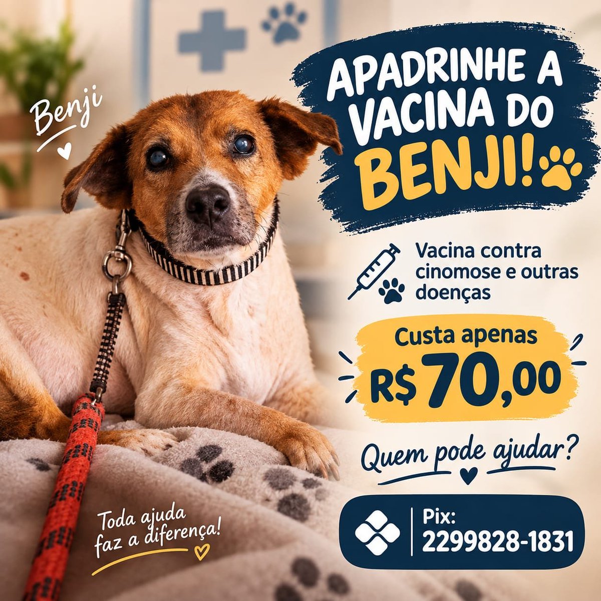 amigosdosonso's tweet photo. 🚨 Alguém pode ajudar com qualquer valor?

✅️Pix: 2299828-1831 https://t.co/pZXRA26fnD