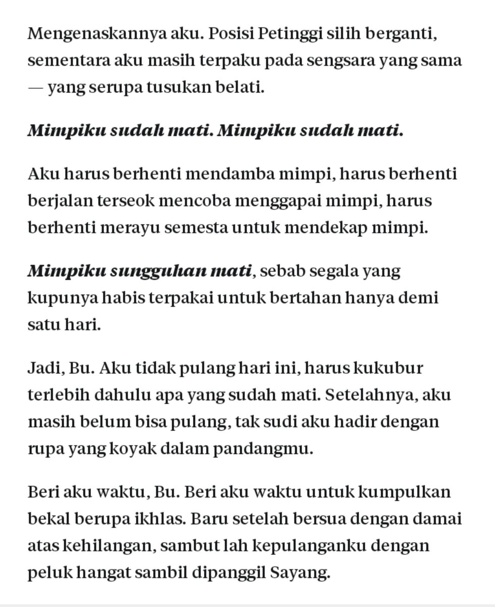 nagumosunda's tweet photo. Bu, hari ini aku tak pulang, ada pemakaman yang harus kuhadiri.

[ https://t.co/4JUrKmWg1S ] https://t.co/IcC9Rsi6A6