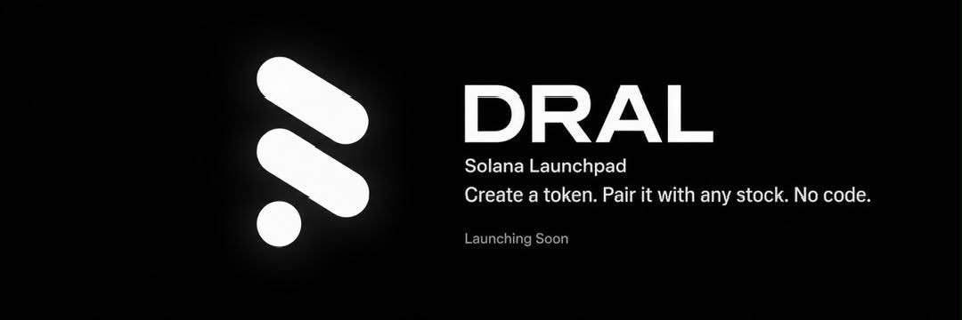 DralDotfun's tweet photo. Create and launch tokens paired with any stock of your choice.. Customize your fee recipient. Built on Solana https://t.co/aHFq6nwXyk