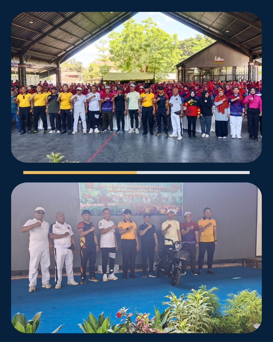 RutanRaba's tweet photo. Rutan Raba Ikuti Jalan Sehat dan Senam Bersama dalam Rangka HUT Ke-81 TNI

#Kemenimipas #AgusAndrianto #DitjenPAS GunGunGunawan #KetutAkbarHerryAchjar #DitjenPASNTB RBKunwas https://t.co/y8wG96BWKN