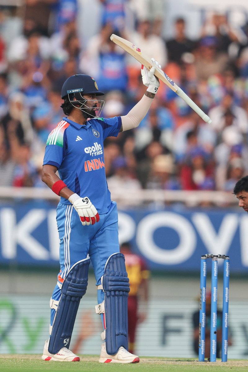 BCCI's tweet photo. Top-quality knock 💙

ODI FIFTY No. 2️⃣1️⃣ for @klrahul 👏

Updates ▶️ https://t.co/PhSJSbvW7C

#TeamIndia | #INDvWI | @mflone_ https://t.co/UrrwMV4toX