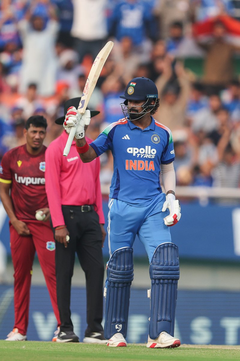 BCCI's tweet photo. Top-quality knock 💙

ODI FIFTY No. 2️⃣1️⃣ for @klrahul 👏

Updates ▶️ https://t.co/PhSJSbvW7C

#TeamIndia | #INDvWI | @mflone_ https://t.co/UrrwMV4toX