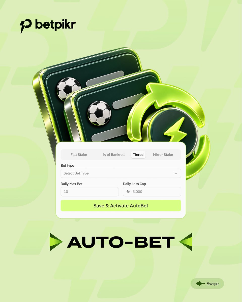 betpikr's tweet photo. Level up your game with betpikrβs smart features: Autobet, Recommender, Pikr Switch, Bet Mentor, Community, and many more.
This is betpikr π
#betpikr #ThisIsbetpikr #LicenseToWin https://t.co/DxLq9b2chN