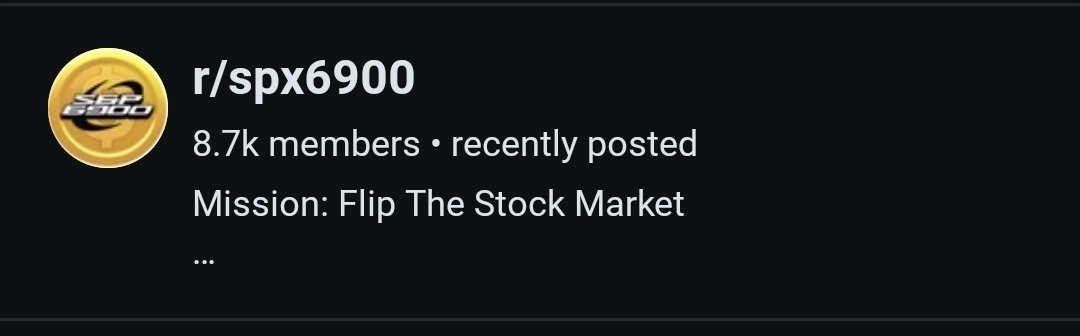 CountryBitcoin's tweet photo. We are at 8,700 members now!

JOIN r/spx6900! https://t.co/j5dqB0YxrF