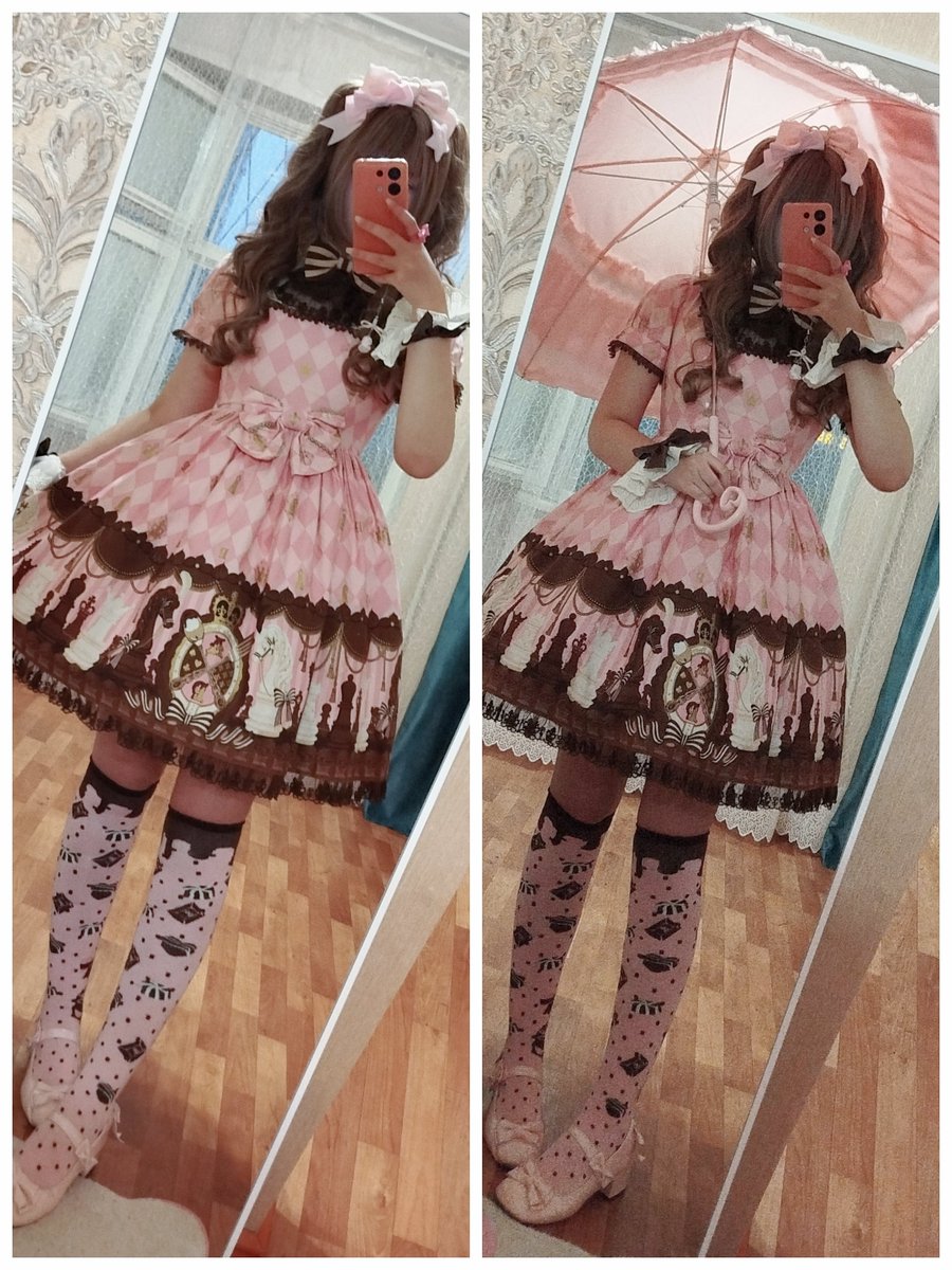 angel1chime's tweet photo. ♡ chess choco coord (my fav print ever) 

#ロリータ #egl #lolitafashion https://t.co/ECW1XRDQJ0