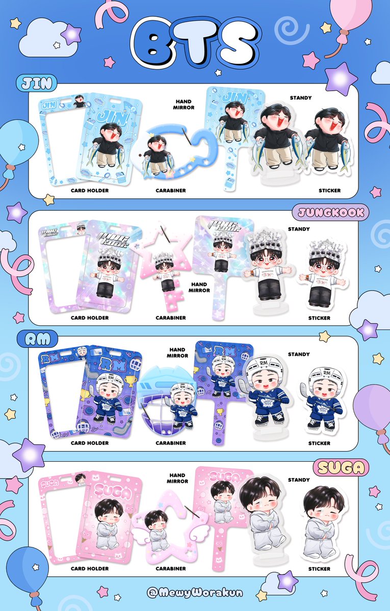 MewyWorakun's tweet photo. JIN JK RM SUGA
ปิดฟอร์ม 8.10.2026 เวลา 18:00

รายละเอียดฟอร์มด้านล่าง 👇👇👇
https://t.co/jHTNUgkaoV

Commission 🎨: #iammtcms
Preview,Card holder📝: #gotndesign

#ตลาดนัดบังทัน #BTS
#JK #JUNGKOOK 
#RM #NAMJOON 
#SUGA #AGUSTD
#JIN #SEOKJIN https://t.co/bgf0YIYZbs