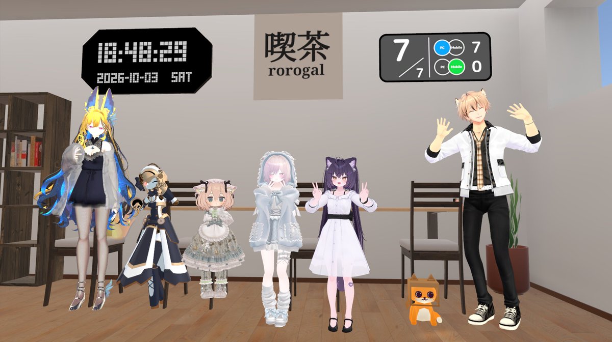 rorogal999's tweet photo. 本日はご来店頂き有難う御座いました。途中機材トラブル発生しご心配おかけしました。またのご来店お待ちしております。 #VRChat #喫茶rorogal https://t.co/rN8PiO8pP5