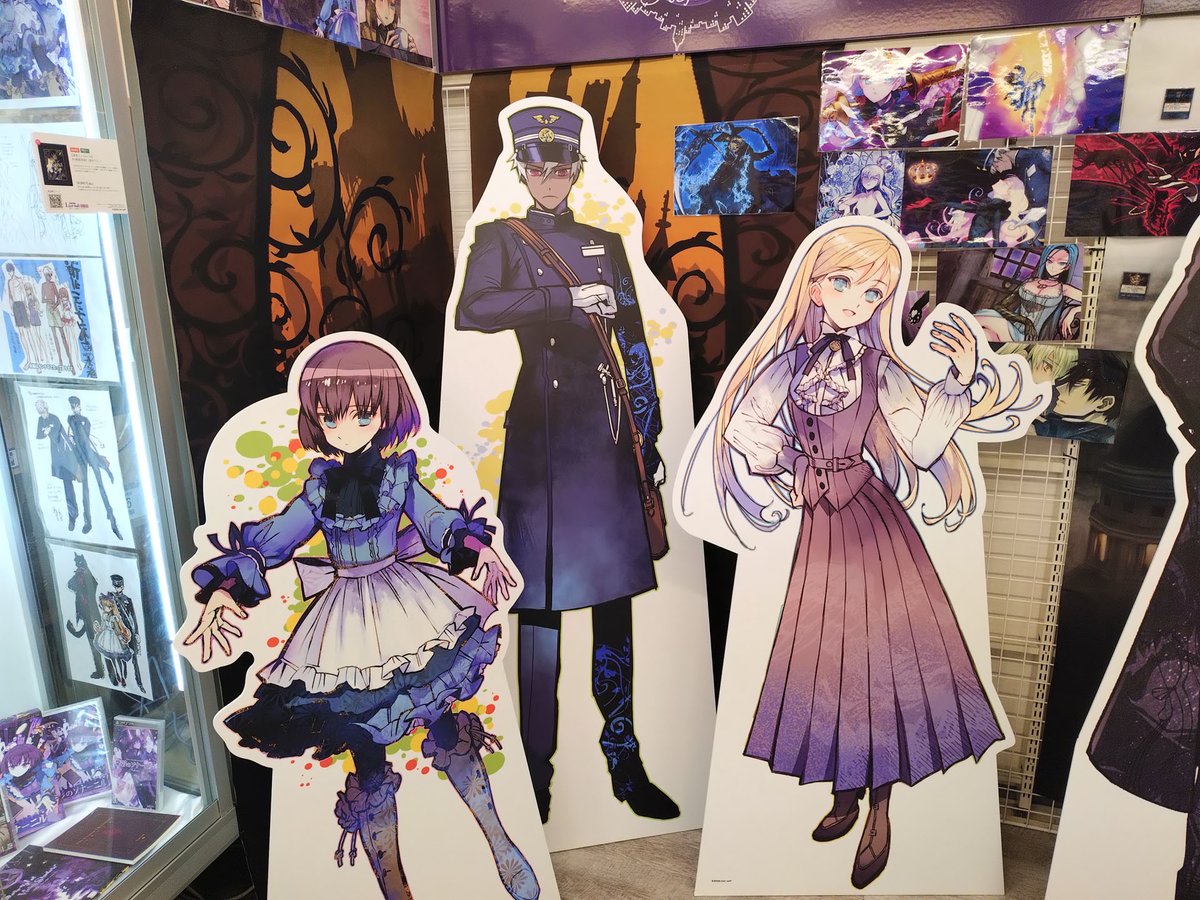 liar_railsoft's tweet photo. 本日(10/3)よりLiar-soft特設展AKIBA MELON GALLERYにて
『漆黒のシャルノス』＆『紫影のソナーニル』が開催中です！

少しお邪魔してきましたので、会場をご紹介！ https://t.co/KRfS4D3WCx