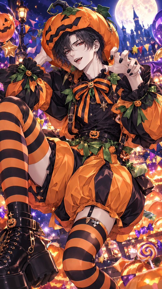 rigo_abc's tweet photo. 【プロンプト配布】ハロウィンパーティー
ハロウィンのコスプレが出来るランダムプロンプトです、遊んでみてくださいね！

#プロンプト配布
#かにりんごプロンプト

https://t.co/5xVuFiLt4v https://t.co/xSbG5oHvK4