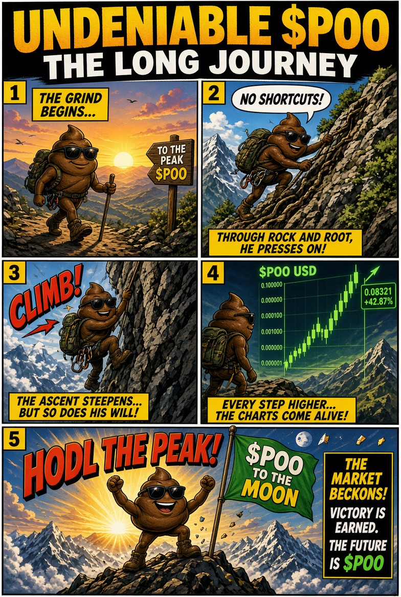 progress_010's tweet photo. @PooDotMeme “The $POO journey hits different 💩🚀
From toilet to peak… no paper hands allowed.”
My entry hope you like it https://t.co/7K5zC38piz