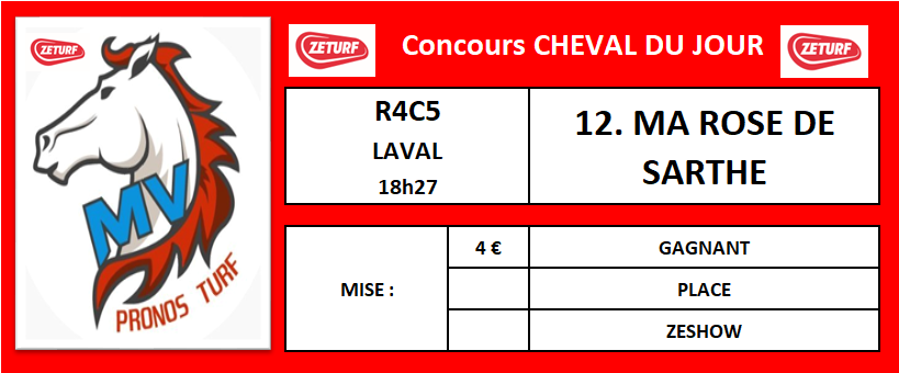 MVPronosTurf's tweet photo. 🐎 #CDJ031026 @racs_am   🐎

Bonne journée David ! 😉

#Turf #PMU #MVPronosTurf  @ZEturfFr https://t.co/2225bx4B7W