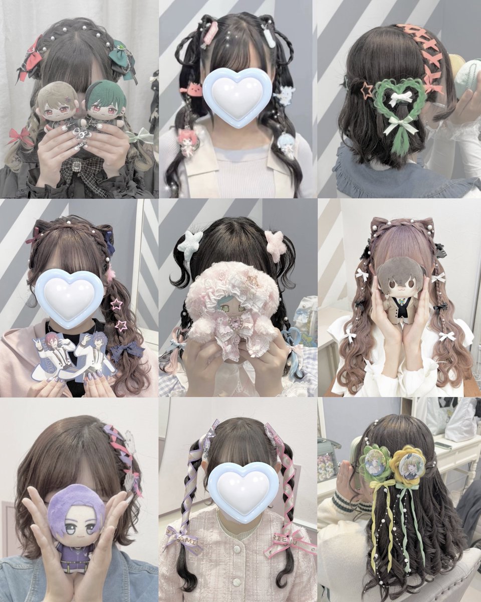 harumicotton's tweet photo. ヘアメで2色使いたい時ありますよね💭
“推しが2人いるから悩んでる” 
”2色使ったヘアメってどんなのがあるかな？“
という人必見♡

猫耳ヘア、カラエクお花ヘア、ツインテ、ハーフツイン、ハーフアップ、ひつじヘア

#東京ヘアメ　#秋葉原ヘアメ　#おたく界隈 https://t.co/WLiT4SeuIR