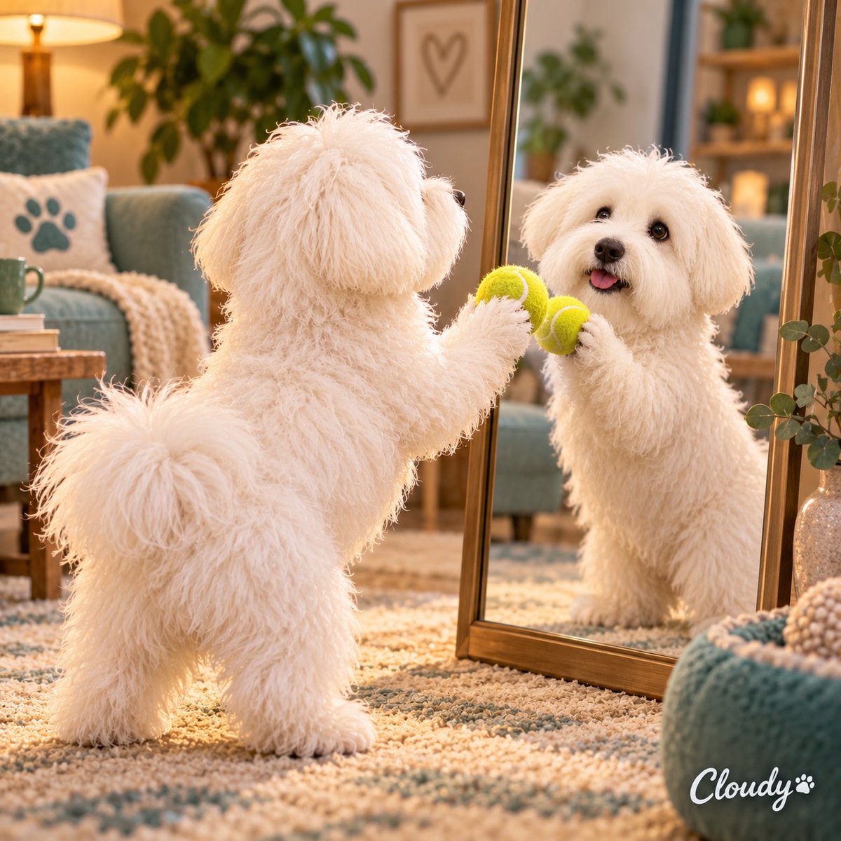 Cloudy_dog_fun's tweet photo. offered the mirror dog a game of fetch.

he is waiting for me to throw first.
we've been here an hour.

#DogHumor #Playtime https://t.co/mHrUip1ewb