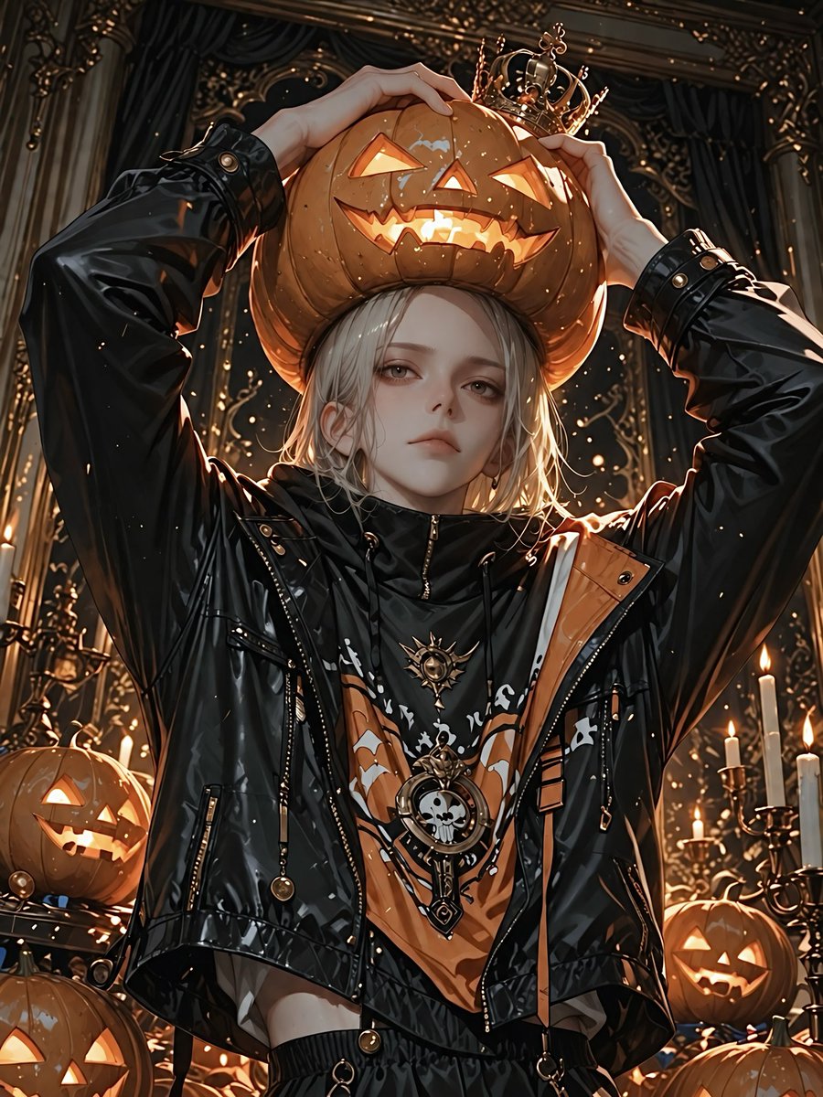 YAMI_NoxLab's tweet photo. 被ってみた🎃 久々にPixAIで！ https://t.co/HvJHhEPo6q