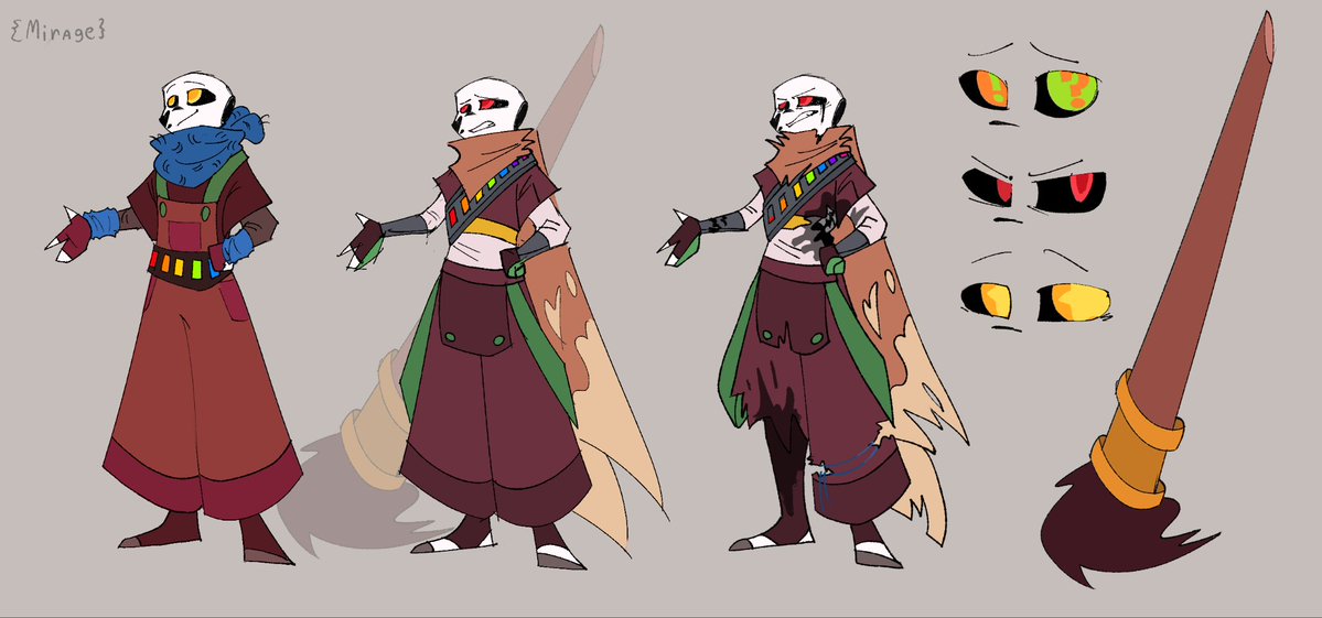 mirage_126's tweet photo. Ink and Error references for an animation I wanted to make #inksans #errorsans #utmv https://t.co/O8U33qc9e8