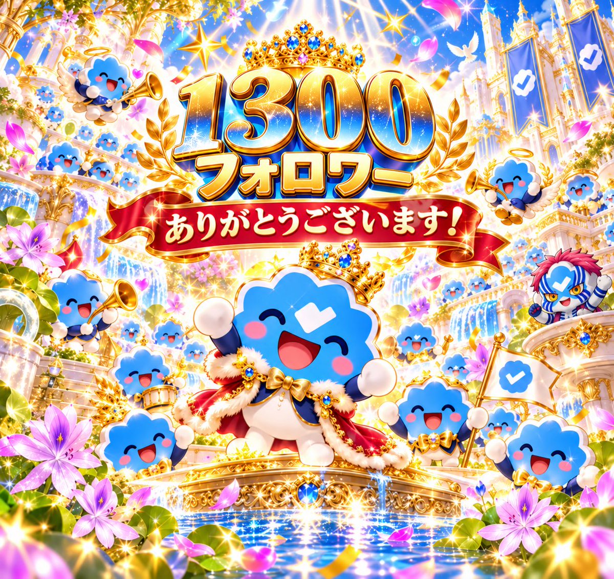 bluebadgegod's tweet photo. フォロワー1300まで来ました😇🔵

最初はどうなるんだろ？という気持ちが強かった「ブルバの神」でしたが、

気づけば、
ここ数日いろんな人と絡んで、
画像を作って、
ネタを考えて、
1300人まで来てました😆

今日も𝕏内ではブルバが活躍し、それを見ながら元気をいただいてます🔵✨

引き続き、楽しみながら進んでいきます😇