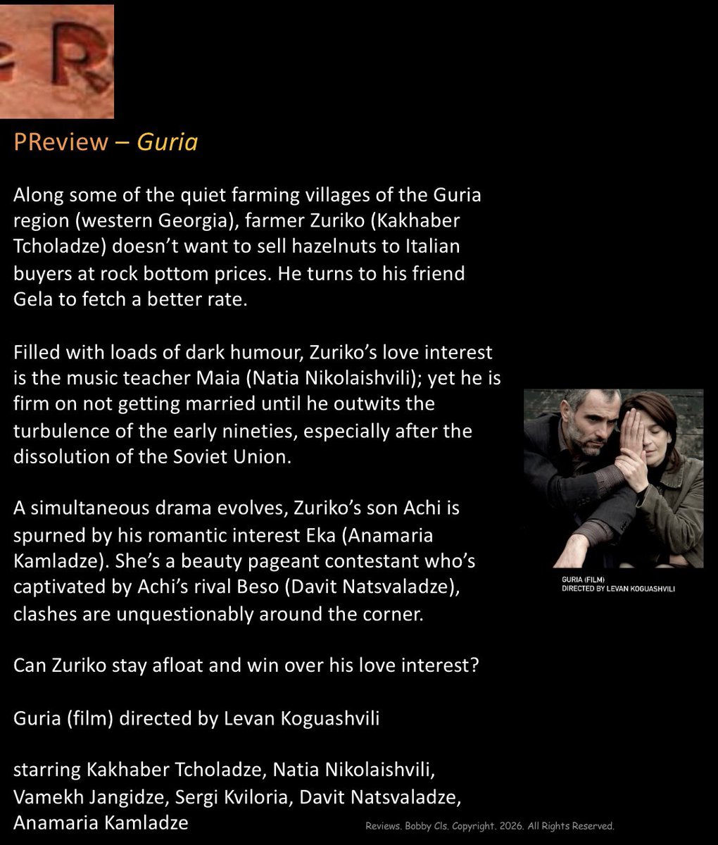 Rcoolmovies's tweet photo. director Levan Koguashvili
Guria (film)
Zurich Film Festival
@zurichfilmfest #ZFF2026
#ZurichFilms #ZurichFilmFestival
#LevanKoguashvili https://t.co/9HO3o7OmRb