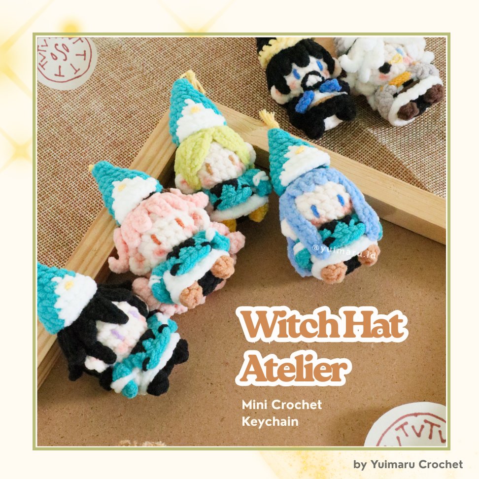 hannnyeong_'s tweet photo. ✨Batch 3 Pre-Order for WHA Crochet Keychain✨ 
- by Yuimaru Crochet

🌎 Intl. Order: https://t.co/7ZGYtYe3oC or https://t.co/Fqiurciw9C

🇮🇩 Local (IDN): https://t.co/1DaFEiVOjy or https://t.co/xCbeWXijFS

#WitchHatAtelier
#とんがり帽子のアトリエ https://t.co/EUo5dEIegr